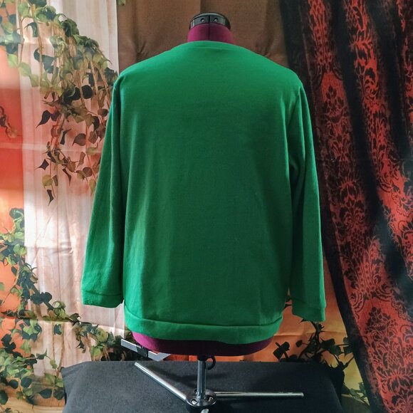 VGUC: Simply Sage Market Sze XL Green Santa We Good? Christmas Sweatshirt - Picture 2 of 3